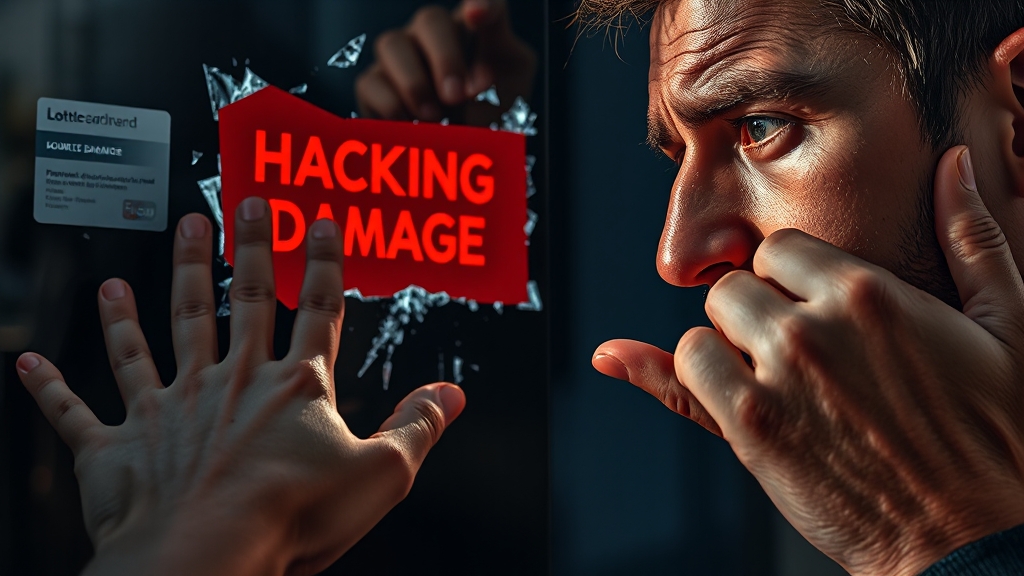 개인 정보 유출 및 해킹 대처법 (realistic 스타일)