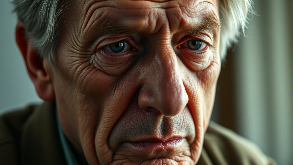 남성 갱년기 주요 증상 (realistic 스타일)