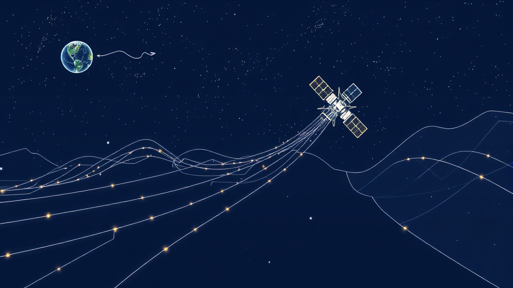 우주 산업 밸류체인 및 주요 기업 (illustration 스타일)