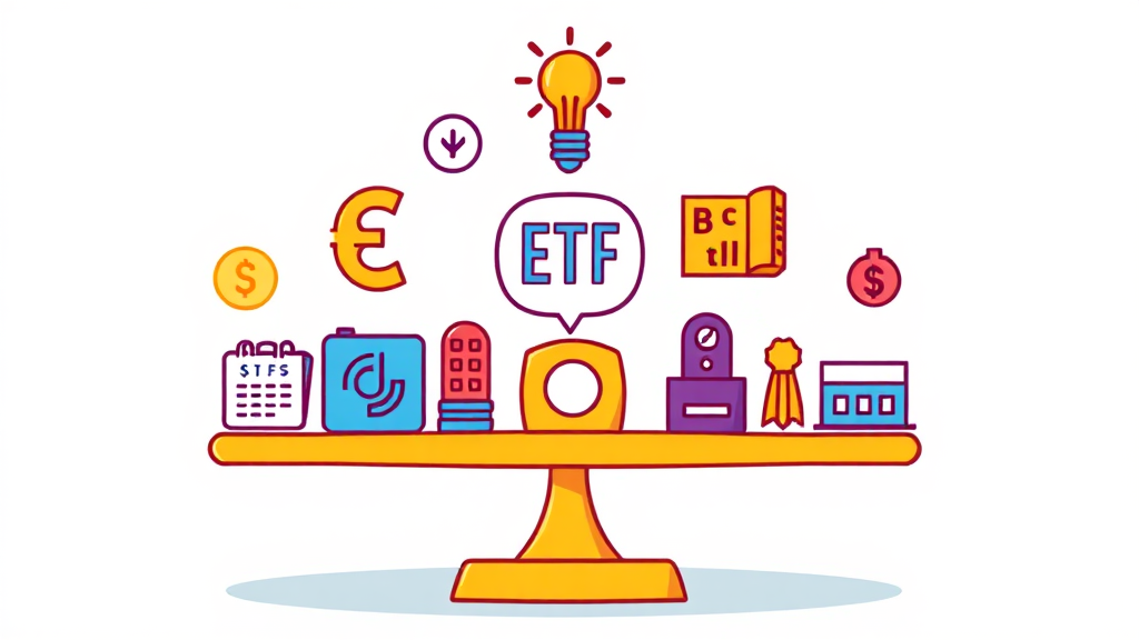 ETF 300조 시대 : 투자 전략 A to Z 6 ETF 투자 전략: 나만의 포트폴리오 구성 (cartoon 스타일)
