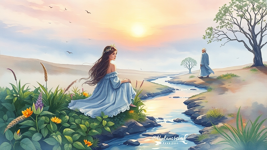 연명치료 거부, 왜 중요할까요? (watercolor 스타일)