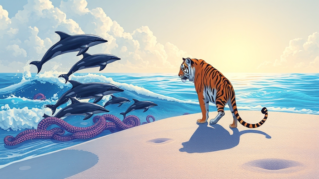 동물 꿈, 내면 심리 반영? (illustration 스타일)