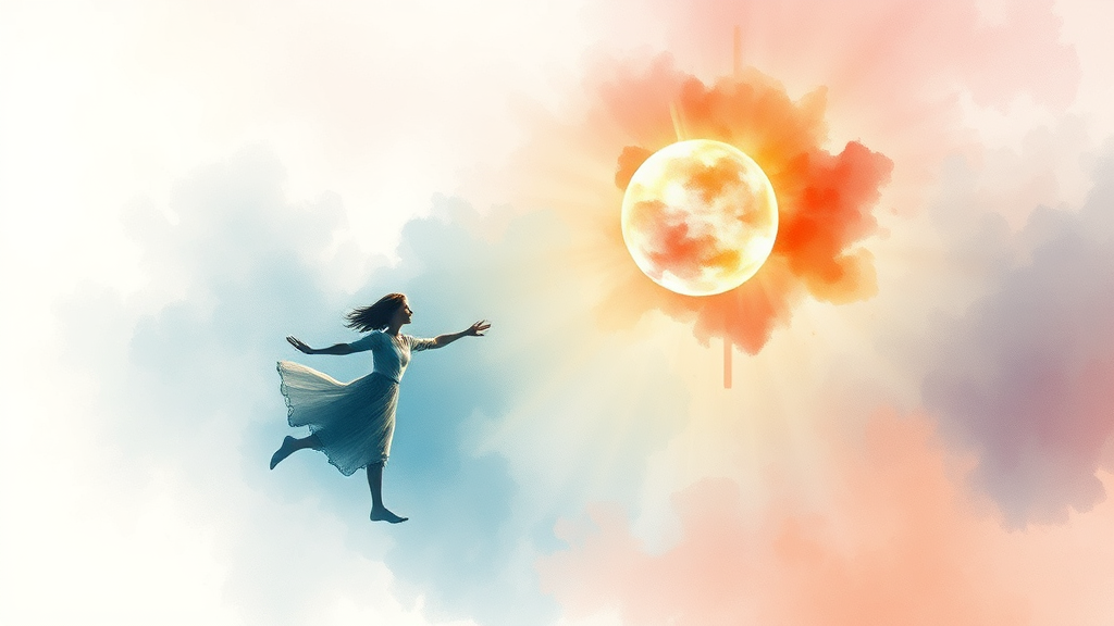 2026년 운세, 움직임이 중요! (watercolor 스타일)