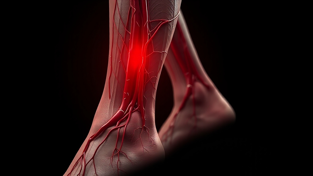 혈액순환과 저림의 관계 (realistic 스타일)