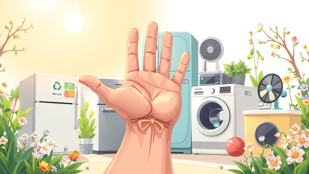 이제 폐가전, 걱정 없이 처리하세요! (cartoon 스타일)