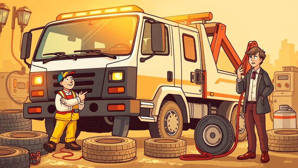 긴급출동 서비스 내용 (cartoon 스타일)