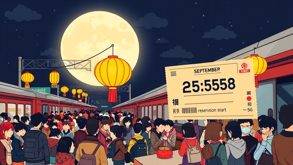 2025 추석 예매 일정 (cartoon 스타일)
