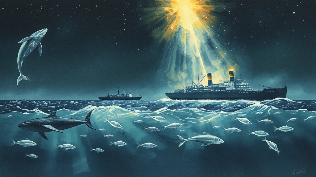 해저 광물 개발 경쟁과 환경 고려 (watercolor 스타일)