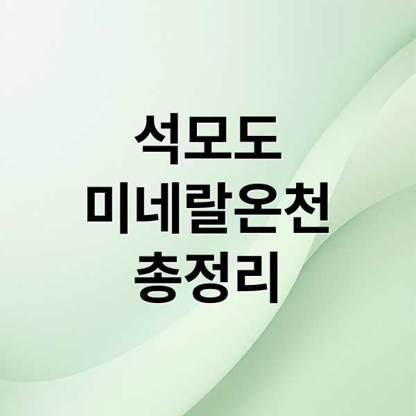 석모도
미네랄온천
총정리 (강화 석모도 미네랄온천)