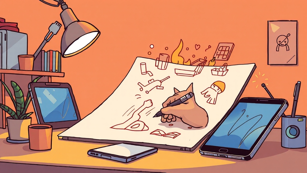 S펜 & 삼성 생태계 활용 (cartoon 스타일)