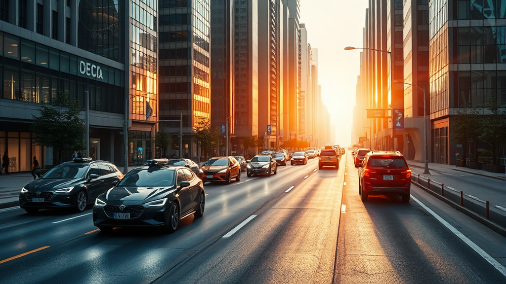 자율주행 기술: 미래를 향한 여정 9 자율주행 로드맵 및 전망 (realistic 스타일)