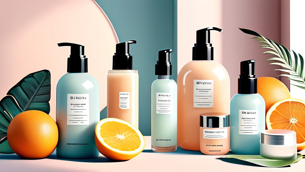 피부 타입별 효과적인 스킨케어 방법 (illustration 스타일)