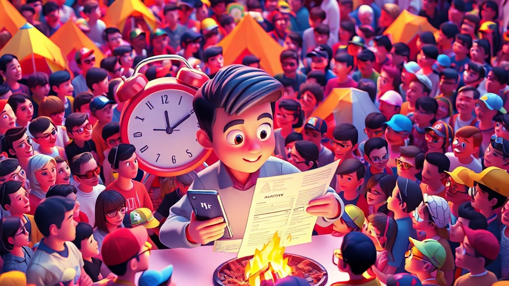 난지캠핑장 예약 방법 (illustration 스타일)