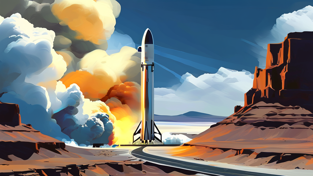 스페이스X 관련 주요 뉴스 및 전문가 의견 (illustration 스타일)