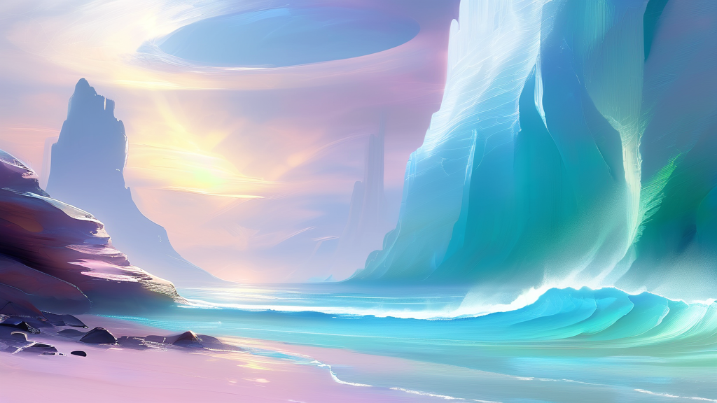 과학 기술: 미래를 엿보다 (watercolor 스타일)