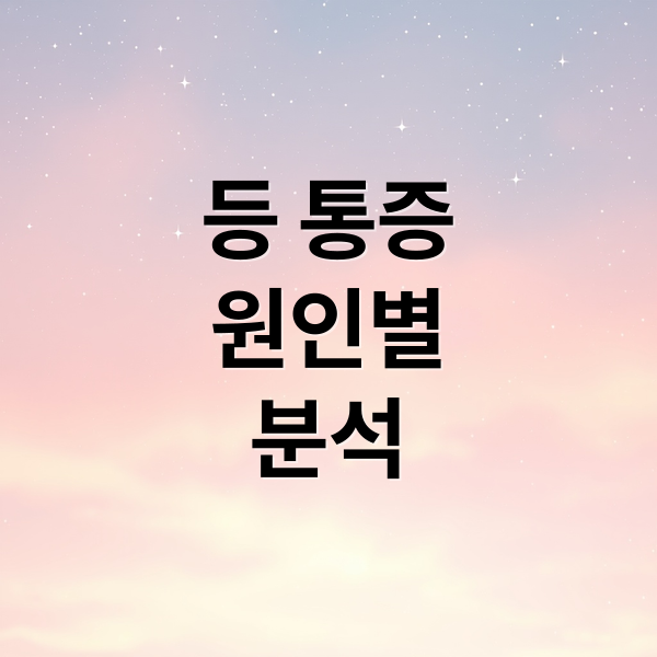 등 통증
원인별
분석 (등 통증 원인)