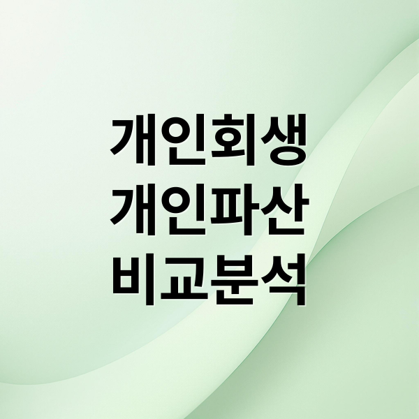 개인회생
개인파산
비교분석 (개인회생 개인파산 차이)