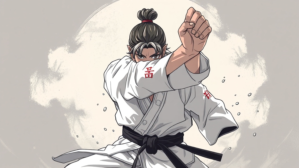 격투 인생 연대기 (illustration 스타일)