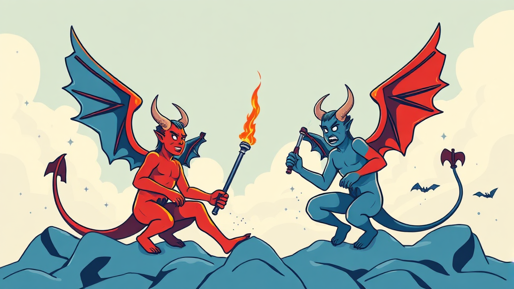 투자 심리 완전 분석: 성공 투자 비법 5 공포와 탐욕: 투자 심리의 두 얼굴 (illustration 스타일)