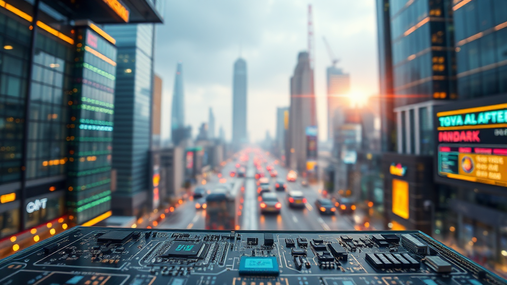 온디바이스 AI 관련주 TOP 3 기업 분석 (realistic 스타일)