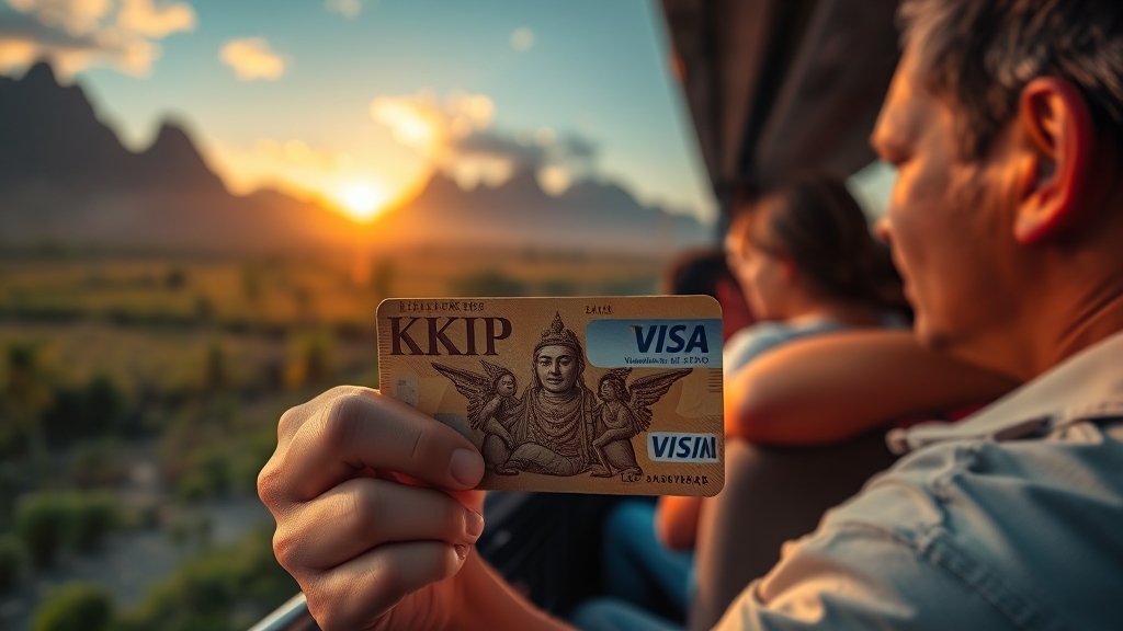 라오스 여행 시 유용한 정보 (환전, 유심, 교통) (realistic 스타일)