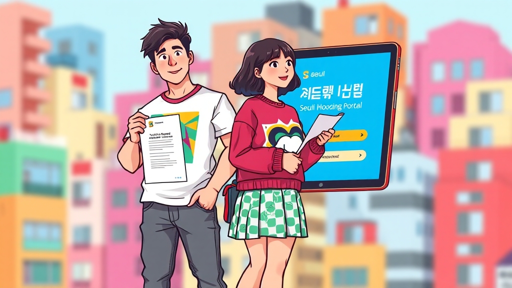 신청 방법 및 필요 서류 (cartoon 스타일)