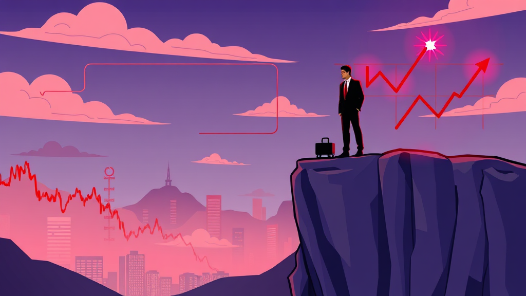 퇴출 위기 기업 현황 및 위험 신호 (cartoon 스타일)