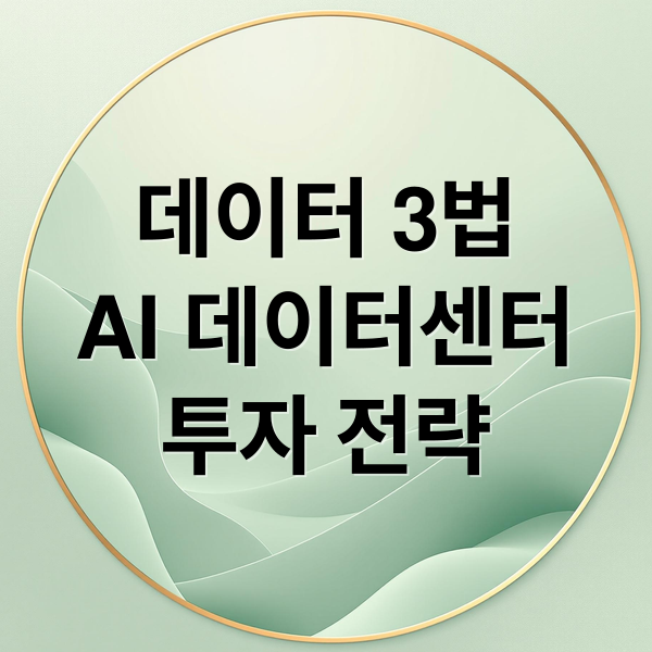 데이터 3법
AI 데이터센터
투자 전략 (데이터 3법 관련주)