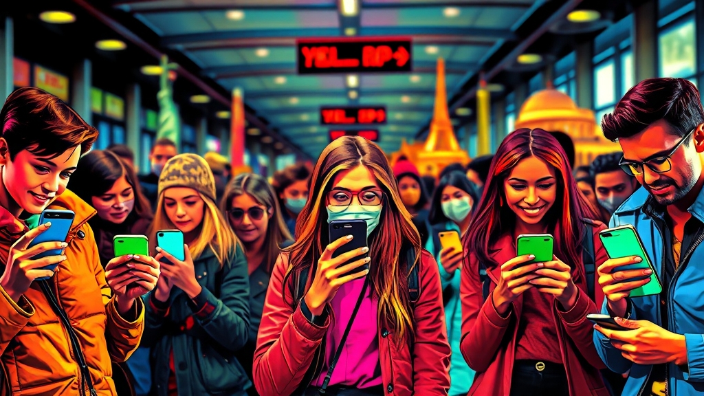 휴가철 스마트폰 앱 가이드 (popart 스타일)