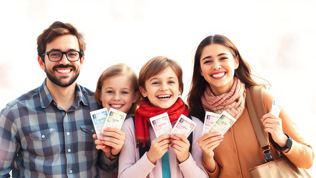 가족 마일리지 합산 (watercolor 스타일)