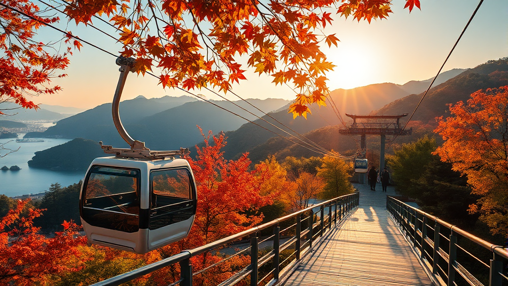 유달산 주변 관광 명소 (realistic 스타일)