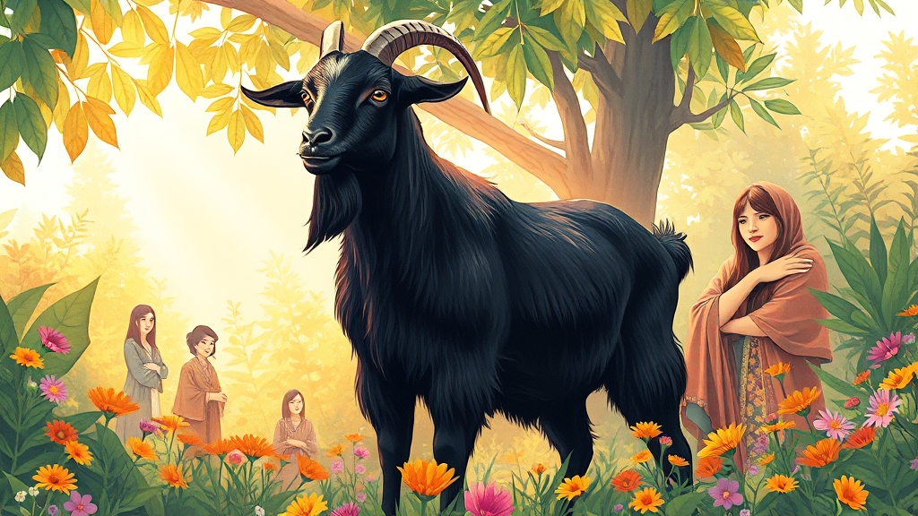 흑염소 진액, 건강한 갱년기를 위해 (illustration 스타일)