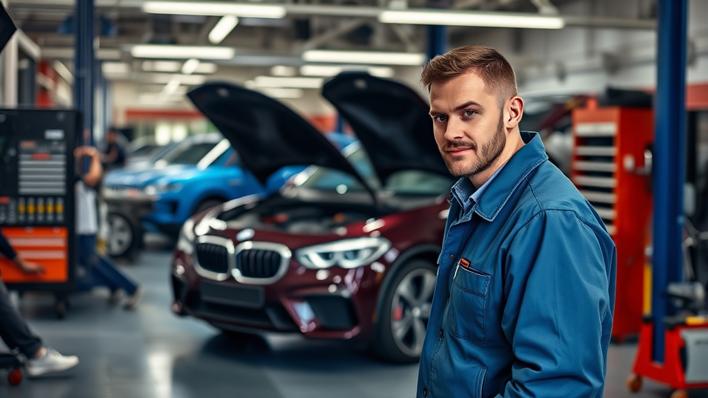 직영 vs 블루핸즈, 어디로? (realistic 스타일)