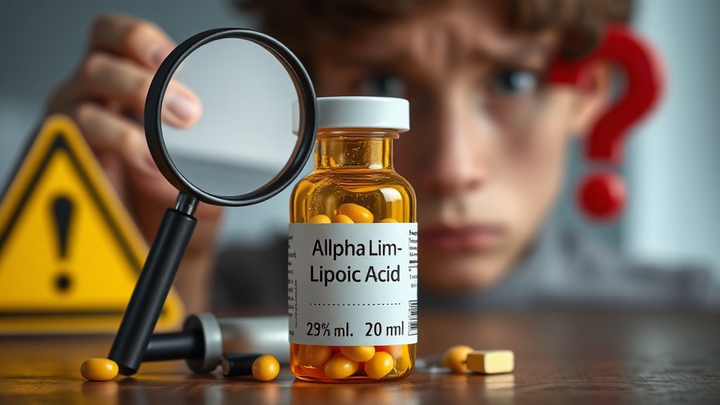 부작용 및 주의사항 (realistic 스타일)