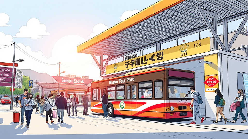 탑승 위치 및 이용 방법 (illustration 스타일)