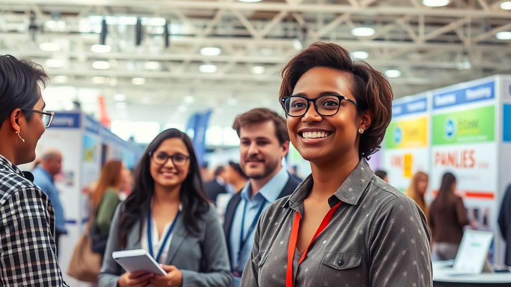 취업 박람회란? (realistic 스타일)