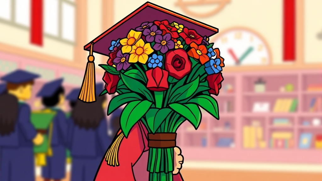 졸업 선물로 레고 꽃다발이 좋은 이유 (cartoon 스타일)