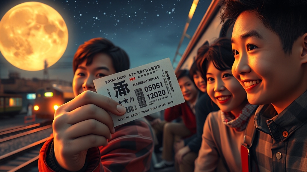 2025년 추석, 기차표 예매 응원 (realistic 스타일)