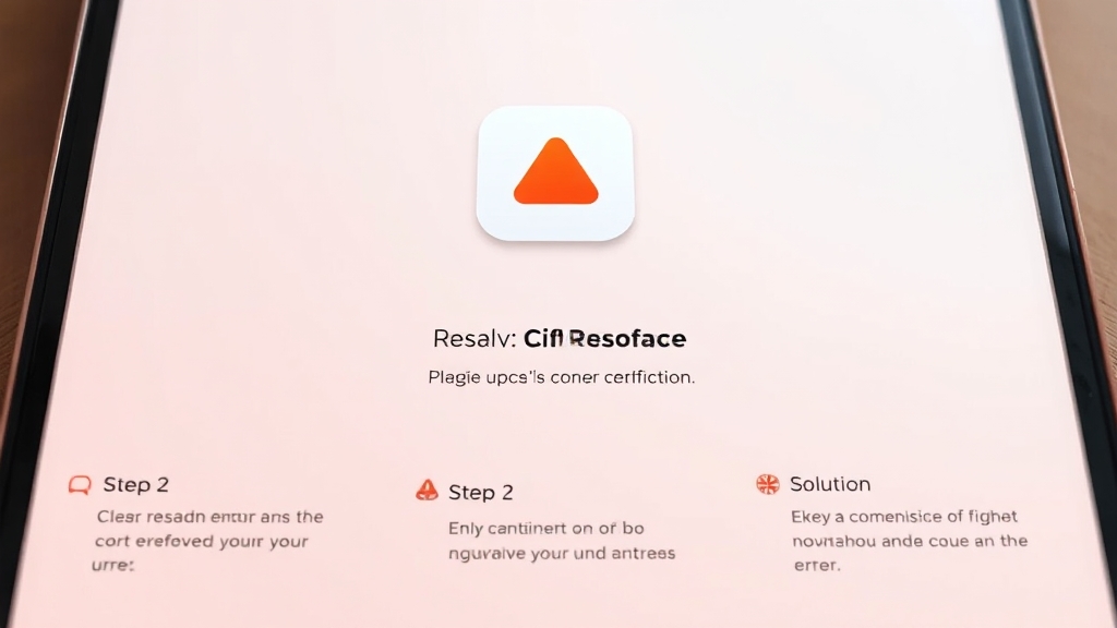앱 오류, 단계별 해결법 (realistic 스타일)