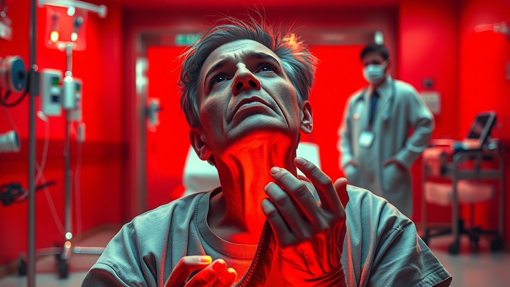 병원 방문 필요한 경우 (realistic 스타일)