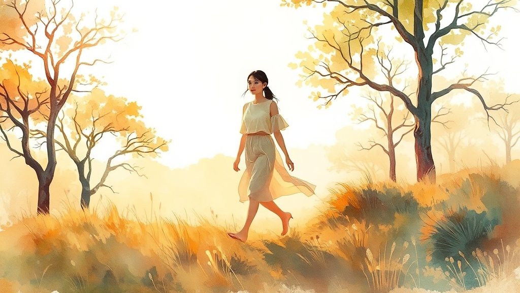 희망을 향한 첫걸음 (watercolor 스타일)