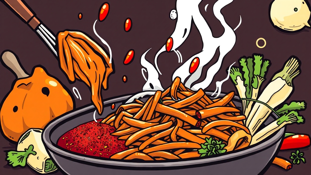 김치 양념 만들기, 상세 과정! (illustration 스타일)