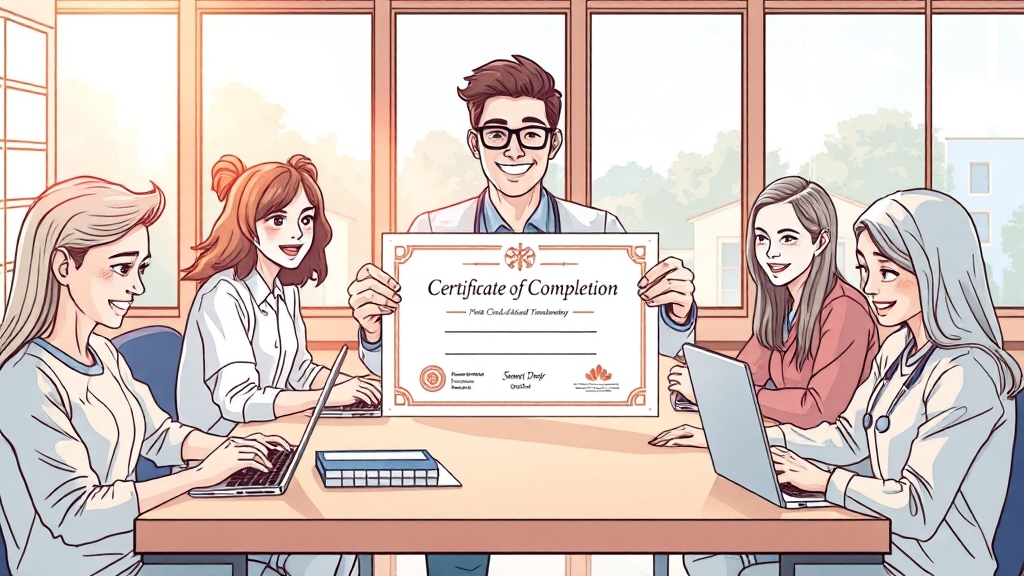 자격증 취득 방법 (illustration 스타일)