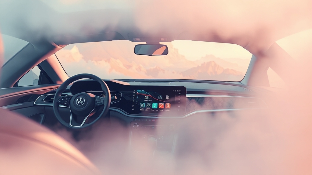 주요 시스템 변화: 인포테인먼트 및 커넥트 기능 (watercolor 스타일)