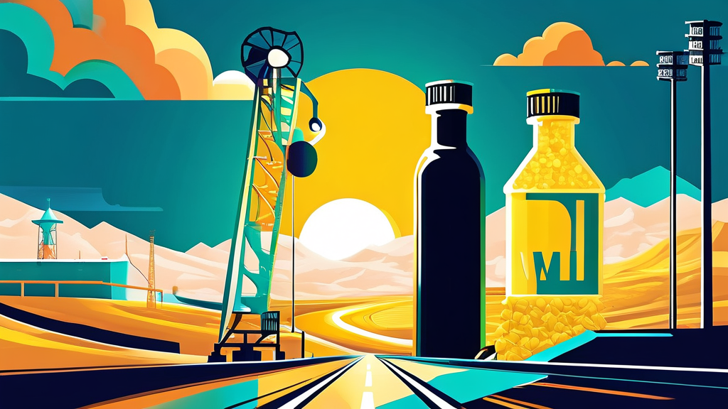 국제 유가 기준 원유의 중요성 (illustration 스타일)