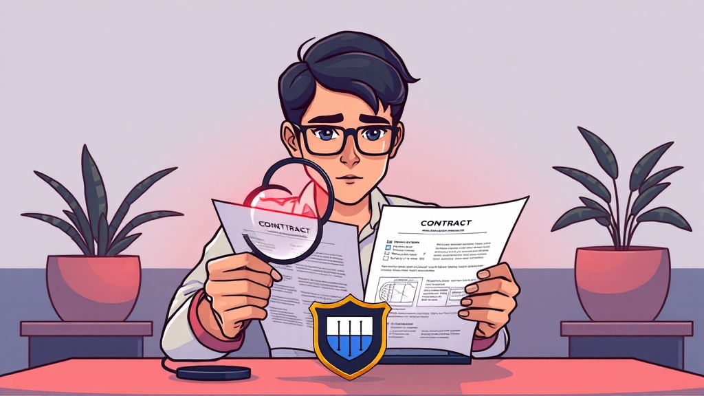 렌탈 계약 문의 및 분쟁 해결 (cartoon 스타일)