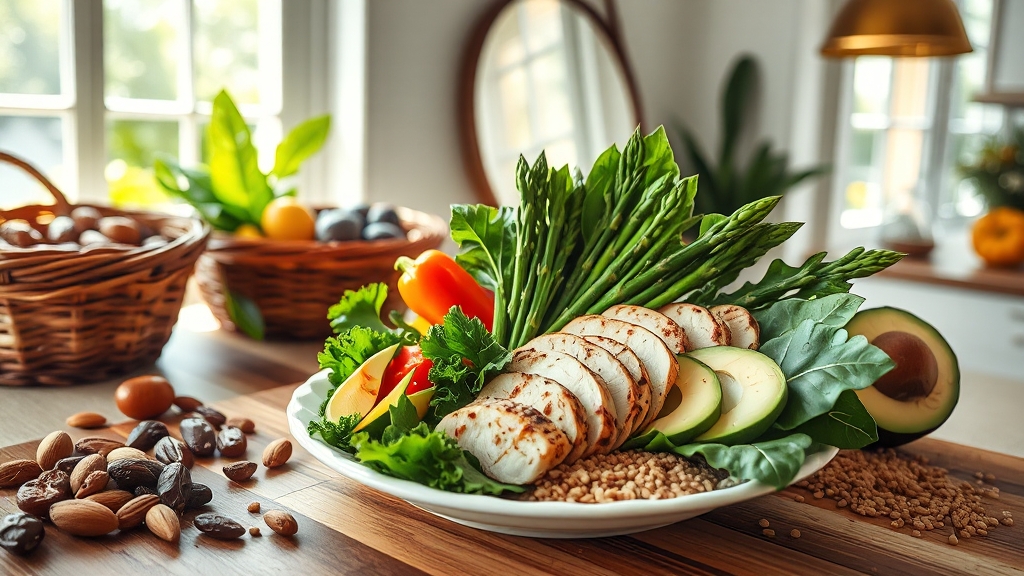 혈당 관리를 위한 식단 구성 팁 (realistic 스타일)