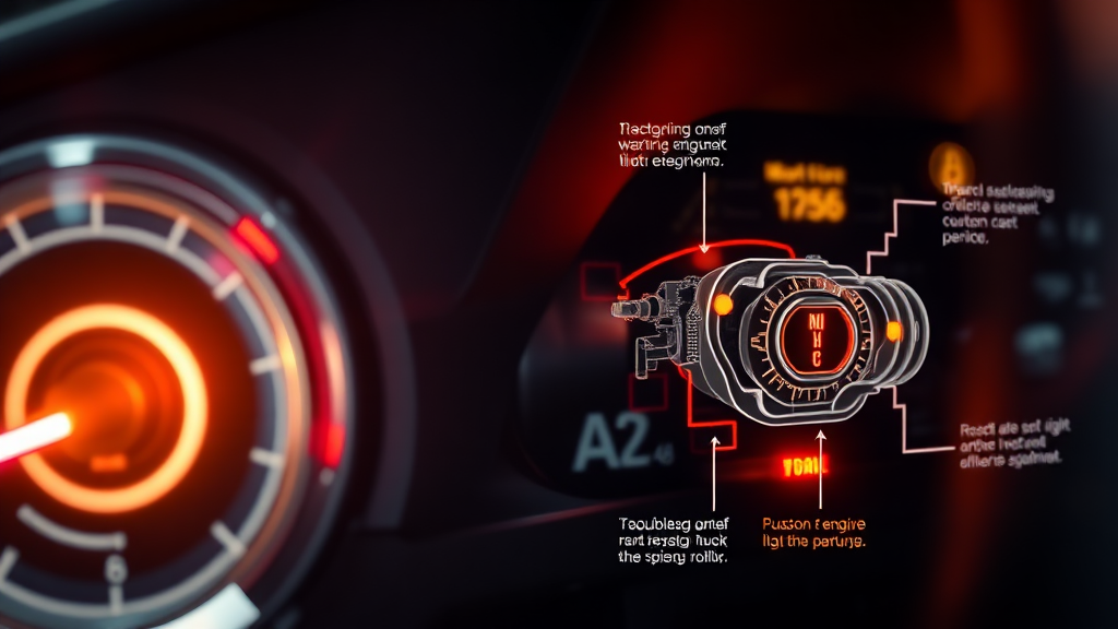 경고등 점등, 주요 원인은? (realistic 스타일)