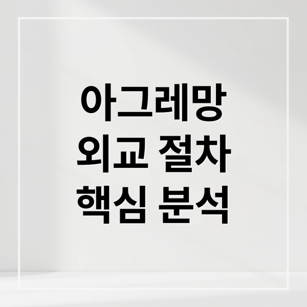 아그레망
외교 절차
핵심 분석 (아그레망 뜻)