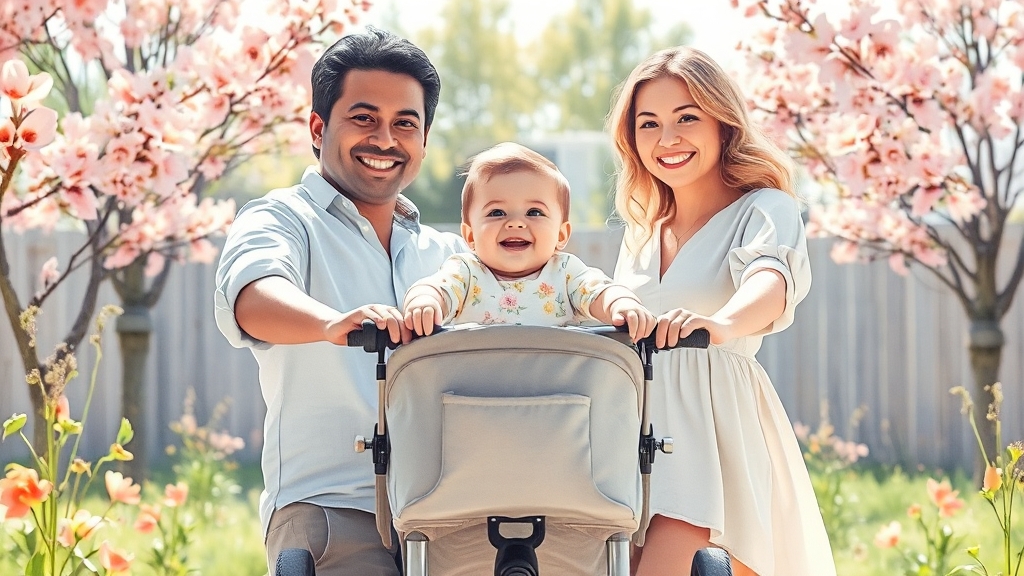 트라이크 유모차, 편리한 기능 (watercolor 스타일)